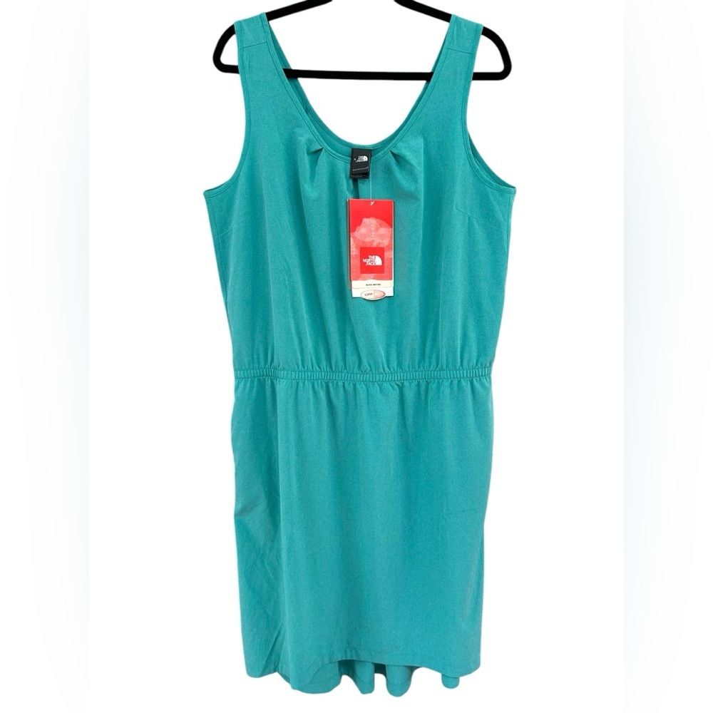 The North Face Women's Taggart Jaiden Green Sleeveless Athletic Dress Pockets 14